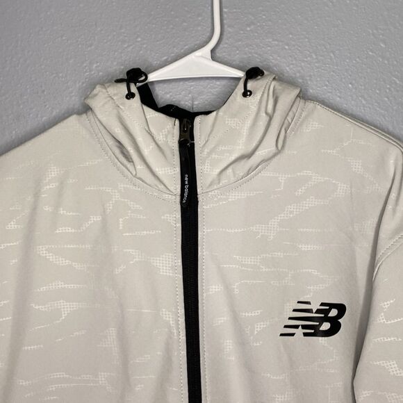 New Balance Gray Full Zip Hooded Jacket Size Medium - Picture 2 of 12
